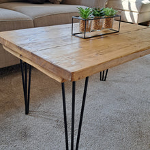Load image into Gallery viewer, Homemade Rustic Coffee Table | Farmhouse Coffee Table | Coffee Table | Hairpin Table |

