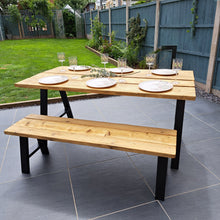 Load image into Gallery viewer, Outdoor Table | Reclaimed Wooden Table | Scaffold Board Table | Garden Dining Table
