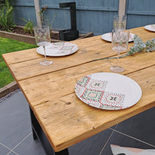 Load and play video in Gallery viewer, Outdoor Table | Reclaimed Wooden Table | Scaffold Board Table | Garden Dining Table
